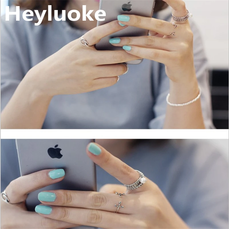 

HEYLUOKE 100% Rings For Women Fried Dough Twist Pearl Vintage Thai Jewelry Open Ring For Lover Best Gift