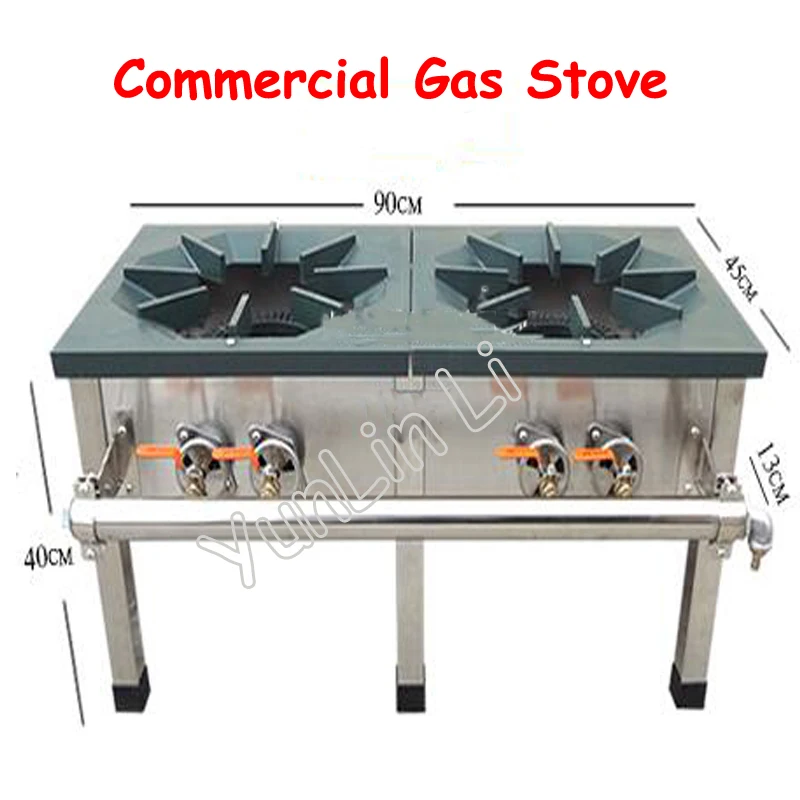 

Commercial Gas Stove Stainless Steel Strong Load Capacity Dual Cooker Cooking Machine Energy Saving Multi-functional Oven