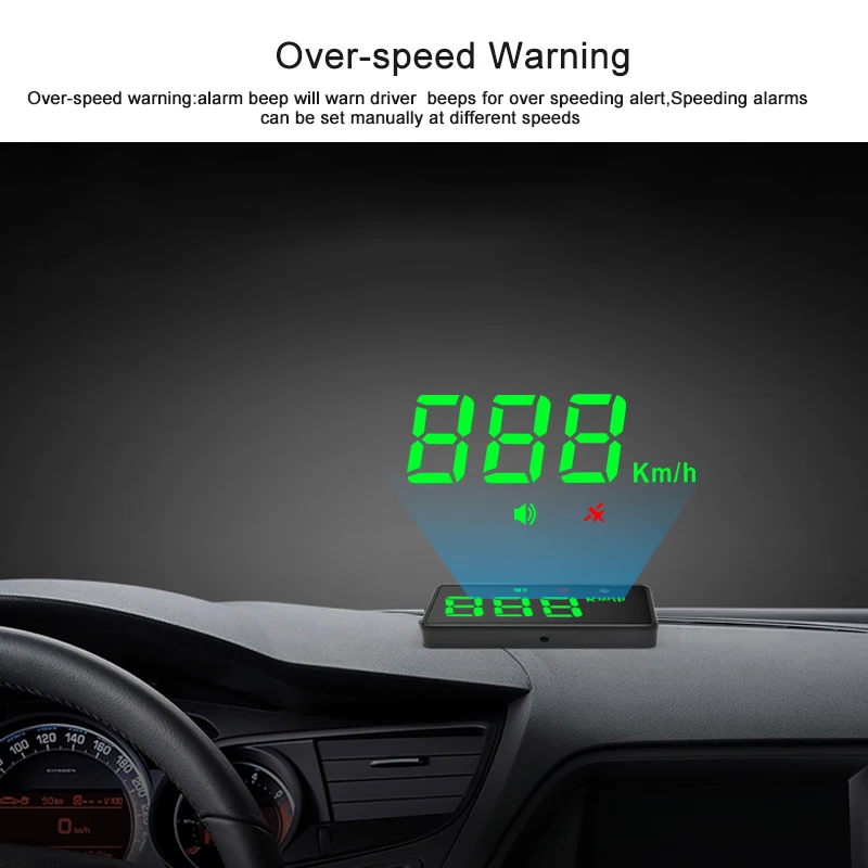 AWESAFE автомобилей HUD 3 &quotHead up дисплей универсальный gps проекционный Спидометр Overspeed - Фото №1