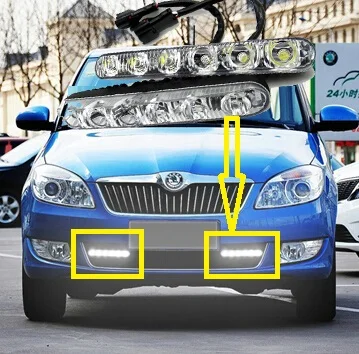 

Fabia daytime light,LED,Free ship!2pcs/set+wire,Fabia fog light,Fabia