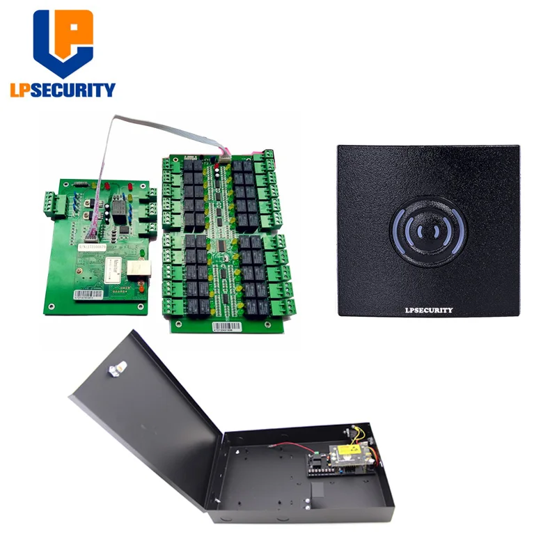 Контроллер доступа для лифтов LPSECURITY TCP/IP от 1 до 20 подъемников с блоком питания в