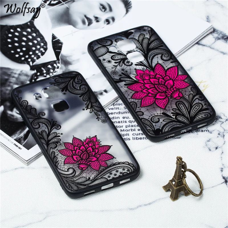 Сексуальный цветочный чехол Huawei Nova Plus в стиле ретро с кружевным узором для