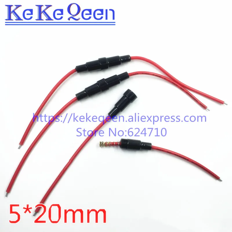 

Ленточный держатель предохранителя, медный проволочные компоненты 5*20 6*30 10 А 220 В, предохранитель сиденья, 10 шт.