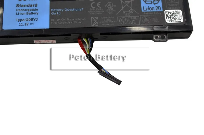 JIGU новая Подлинная 11 1 В 69Wh G05YJ батарея для DELL Alienware 14 A14 M14X R3 R4 0G05YJ Y3PN0 8X70T |
