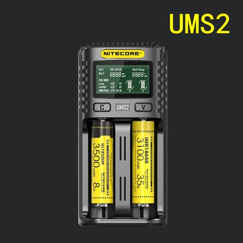 Интеллектуальное зарядное устройство NITECORE UMS4 UMS2 быстрая зарядка 3 А|Зарядные