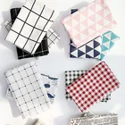 Высококачественная клетчатая скатерть в стиле ins, фон для фотосъемки еды, ткань, тканая ткань для фотостудии, реквизит для фотосъемки