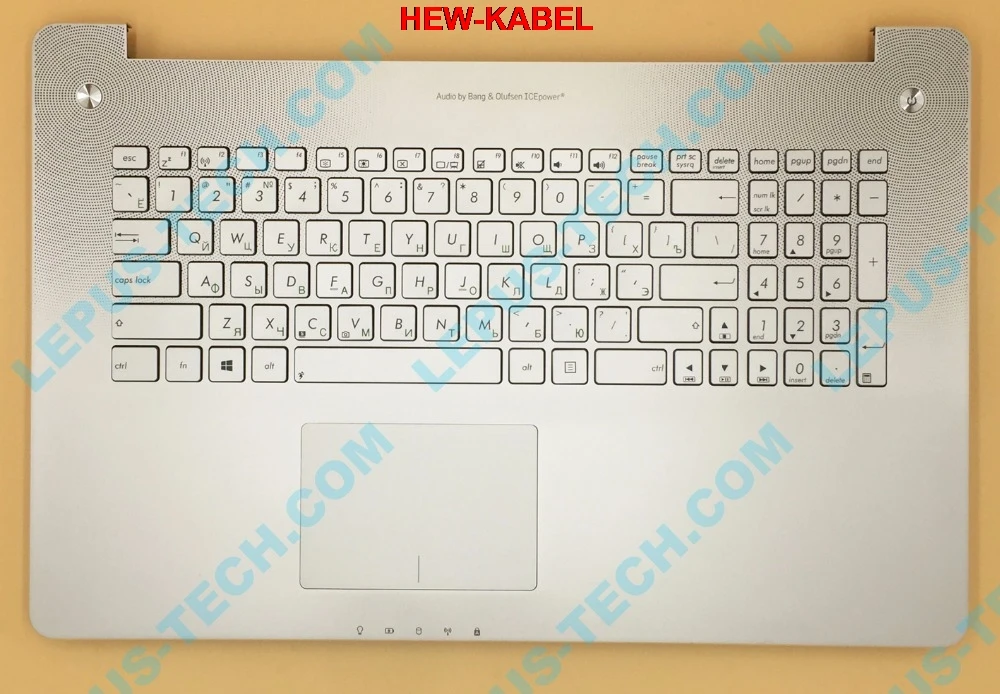 Фото Русская клавиатура для ASUS N750 N750JK N750JV с верхним чехлом и упором рук|keyboard for asus|ru