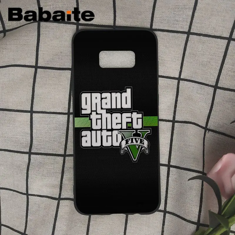 Babaite Grand Theft Auto GTA V TPU черный чехол для телефона Samsung Galaxy s9 s8 plus note 8 note9 s7 s6edge