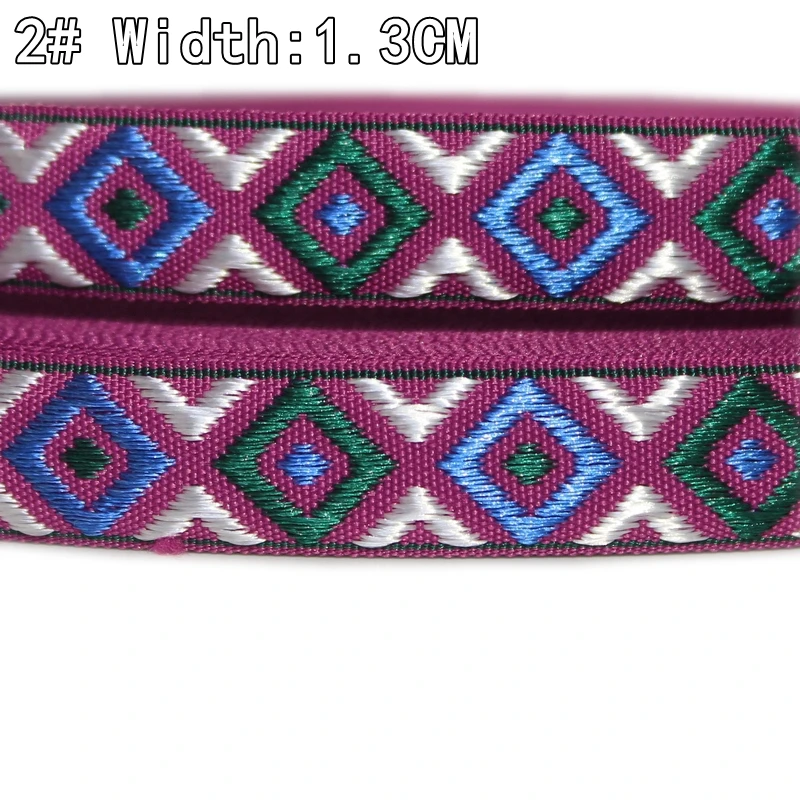 10yards/lot 1.3CM 13MM colourful national Jacquard embroidered Ribbon Dacron nylon computer ribbon home textile accessories | Дом и сад