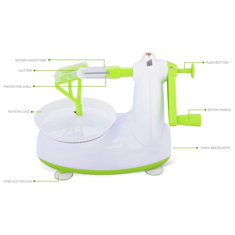 Kitchen Manual Peeler Zester Tools Automatic Peeling Machine Gadgets Fruit Slicer Device Apple Cutter | Дом и сад