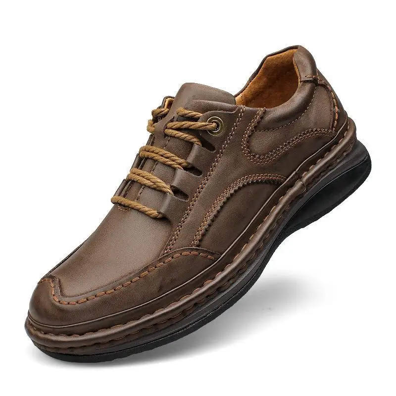 Модная повседневная обувь для Для мужчин удобная осень/зима теплый коричневый