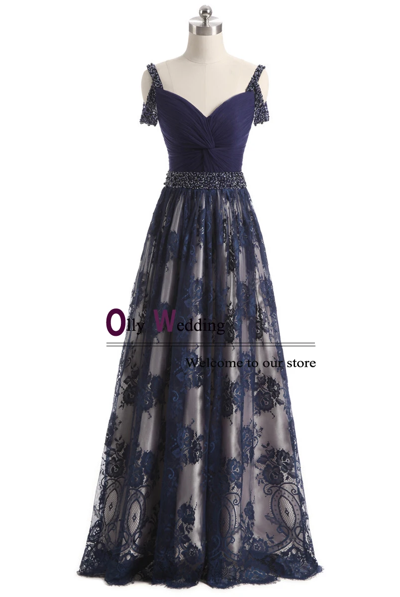 Настоящее фото длинное платье для выпускного вечера девочек темно-синее