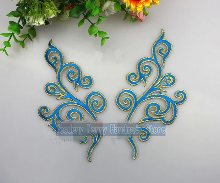 6 пар вышитых платьев с аппликацией Cheongsam узор опера Этническая ткань Cos DIY