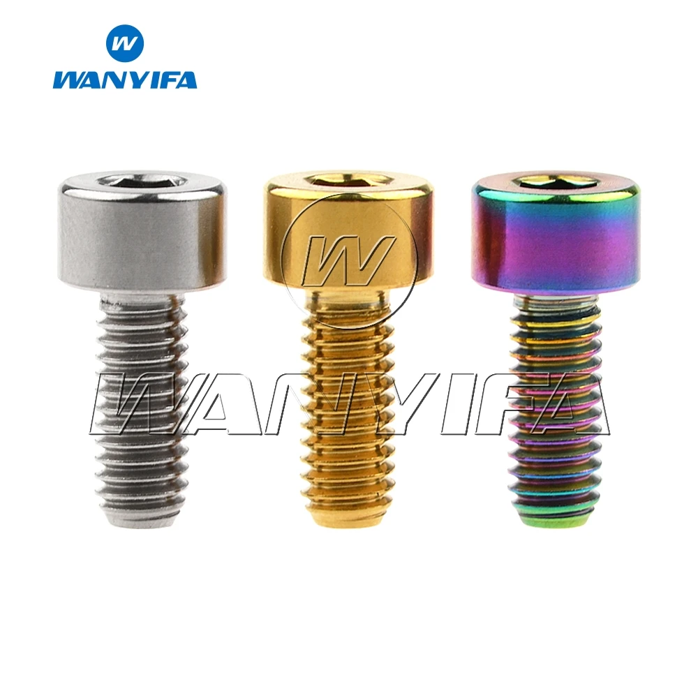 Титановый Wanyifa M4 x 10 12 15 мм Din912 шестигранный ключ винты для велосипеда Титановые