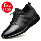 2021 Мужская Обувь качественная обувь из коровьей кожи Брендовая обувь в британском стиле, увеличивающая рост на 6 см Весенняя Черная мужская повседневная обувь, увеличивающая рост