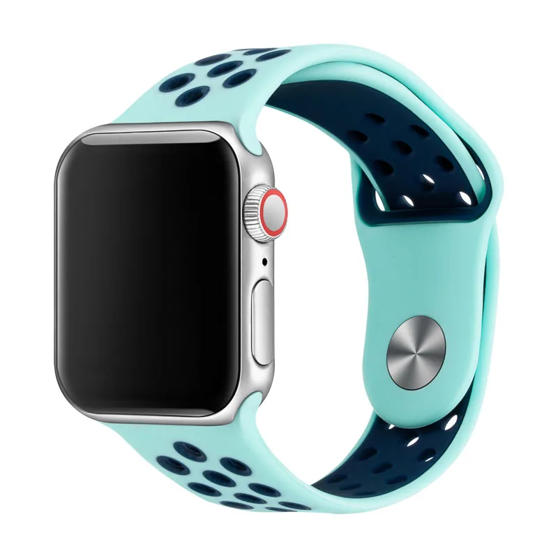 Силиконовые замена спортивный ремешок для наручных часов Apple Watch 38 мм 40 мм 42 44 мм браслет ремешок для наручных часов iWatch серии 5/4/3/2/1 81010