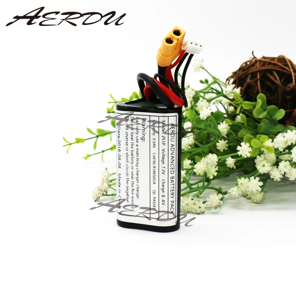 AERDU 2S1P 7,2 V 3.5Ah 7,4 V литий-ионный аккумулятор 8,4 V для NCR18650GA NO BMS Дрон RC лодка автомобиль игрушка высокая производительность БПЛА 10A