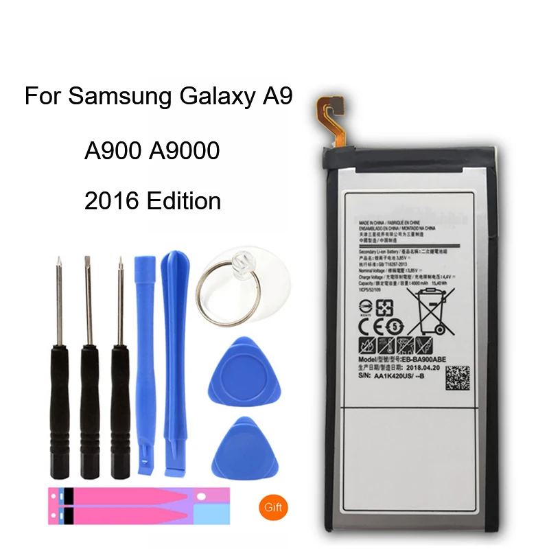 Оригинальная фотобатарея для Samsung Galaxy A9 A900 A9000 2016 Edition 4000 мАч|Аккумуляторы