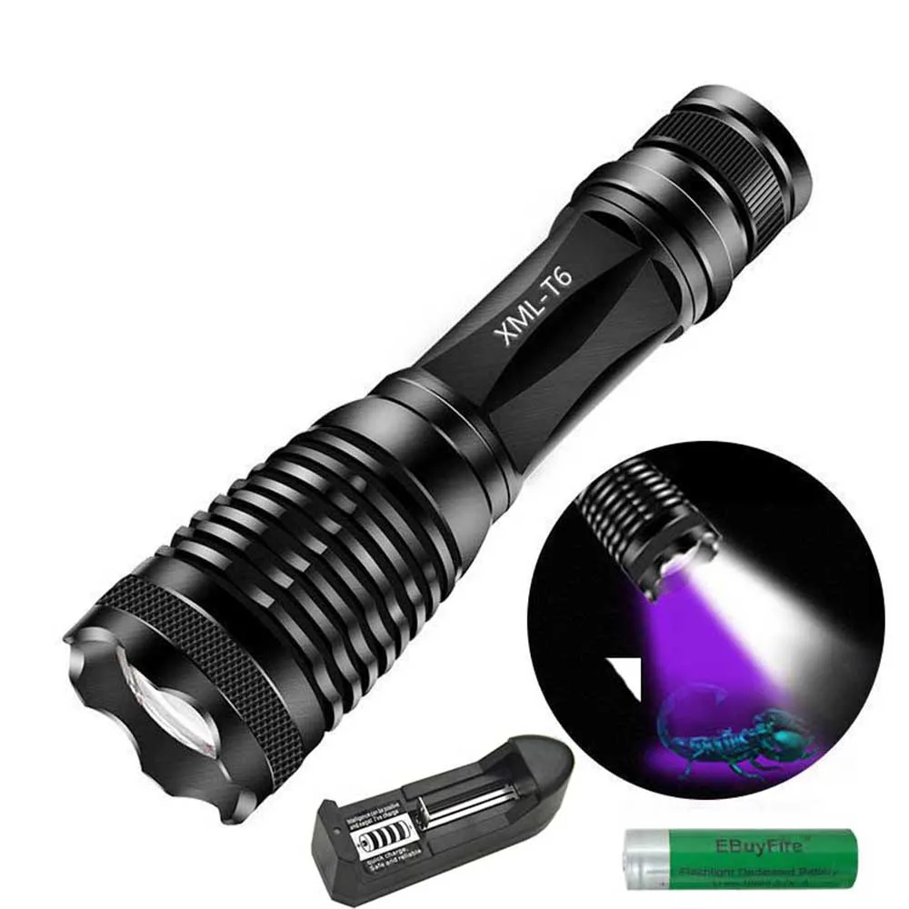 T6/XPE светодиодный фонарик 2 источника света масштабируемые фонарики зарядная