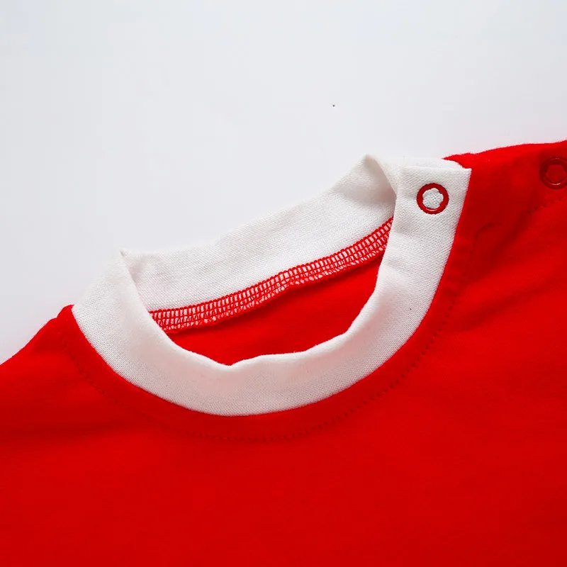 New Baby Girl Christmas Outfit Clothes Set Long Sleeve Clothing Sets Red Children's Pajamas Cotton Kids Boy Underwear Suits | Детская