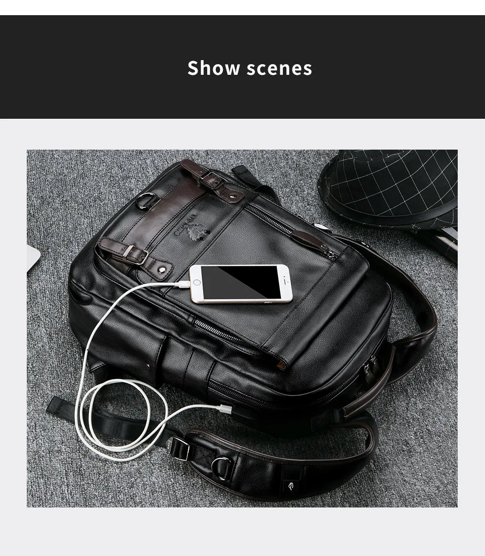 LIELANG рюкзак мужской Mochila Masculina мужской модный тренд большой емкости Молодежный досуг черная дорожная кожаная сумка для компьютера Мужская