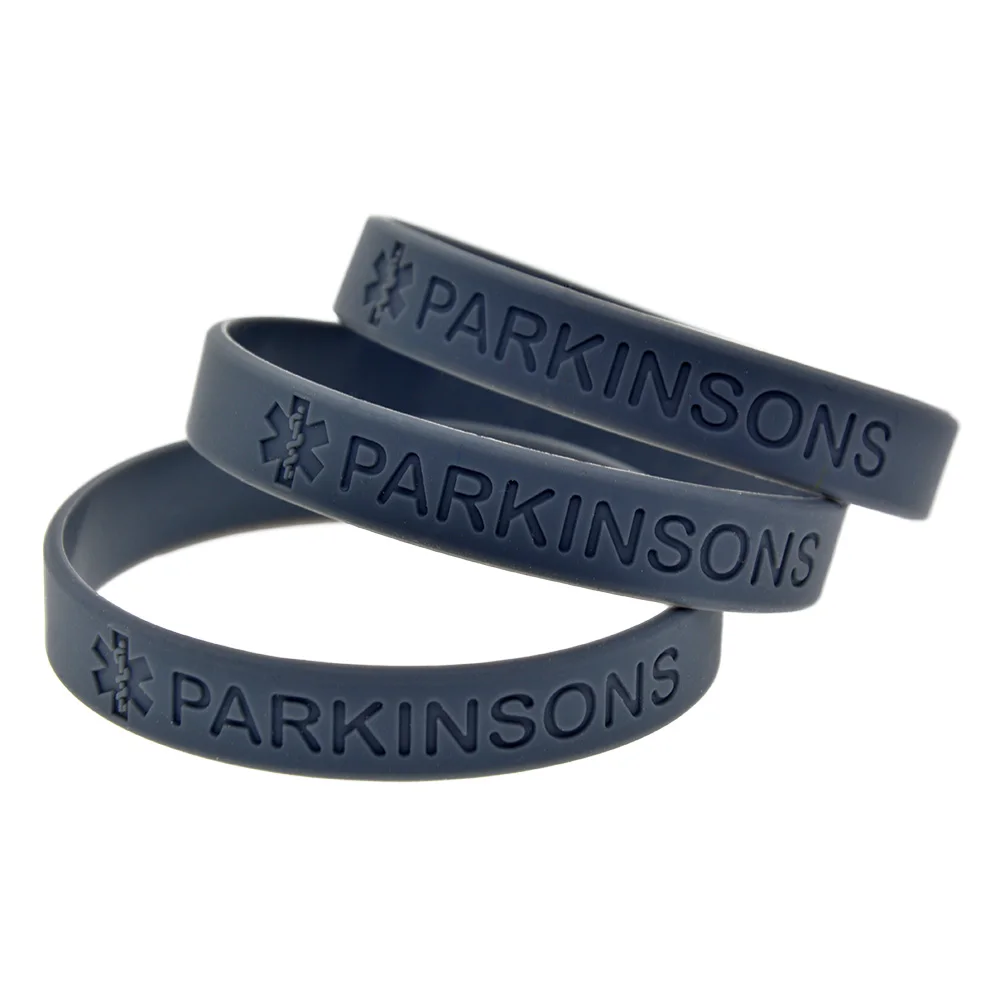 1 шт. силиконовый браслет Parkinsons с гравировкой логотипа для улицы|Браслеты