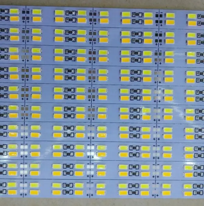 50 см 5630 led жесткая полоса двухрядная 72led белая и теплая dc12v лампа для шкафа без