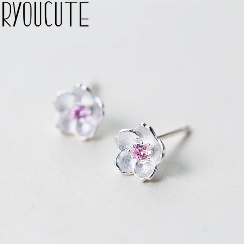Женские серьги с розовым цветком RYOUCUTE роскошные брендовые капельки из 100%
