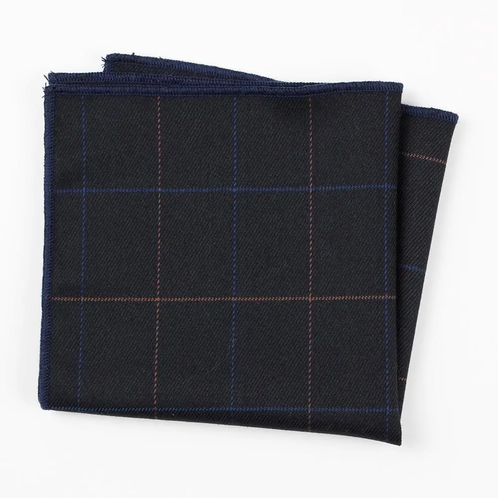 Высококачественные мужские носовые платки клетчатый деловой костюм Hankies хлопковые повседневные мужские костюмы квадранные Карманные Платки 25*25 см - Цвет: 9