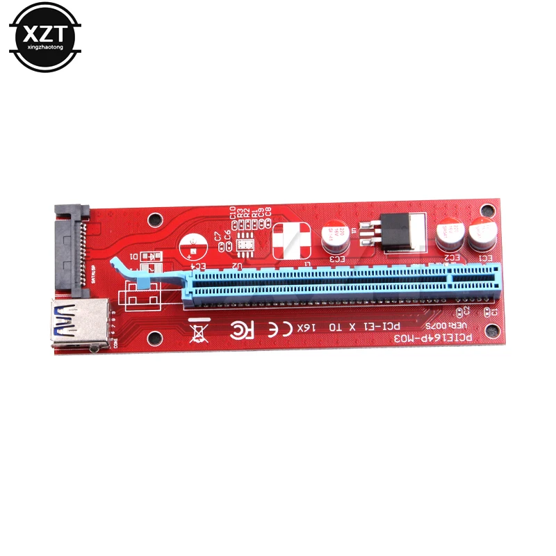 Новейшая Райзер-карта PCI-E PCI Express 1x до 16x USB 3 0 кабель для передачи данных SATA к 4pin IDE