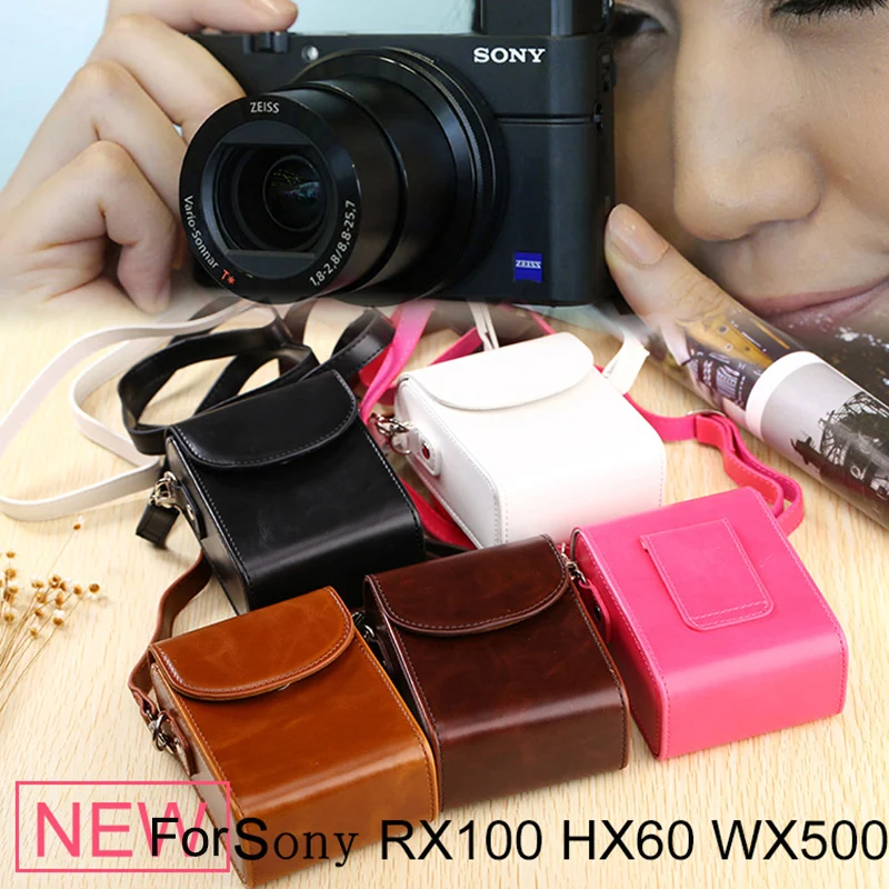 Высокое качество PU сумка для камеры кожаный чехол Sony DSC RX100 II III IV M4 M5 HX90V HX90 HX80 HX60 HX50