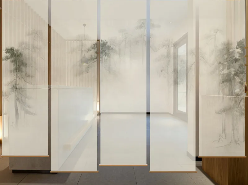 Подвесной занавес с перегородкой занавеска мягкой огранкой для современной