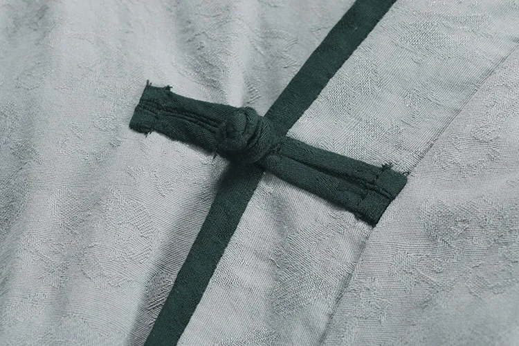 Китайский ветер ретро Улучшенная одежда хлопок кардиган женский короткий параграф литературные весенние плиты пуговицы рубашка дзен чайный сервис