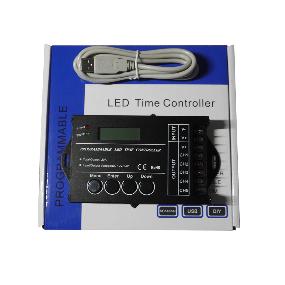 TC420/TC421 RGB светодиодный контроллер Время программируемый DC12V/24 В 5 каналов общий выход 20A общий анод программируемый