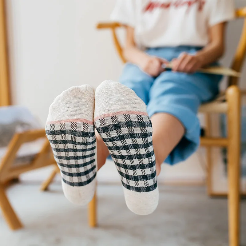 Новинка модные женские носки 5 пар цветные в полоску без шоу хлопок высокое