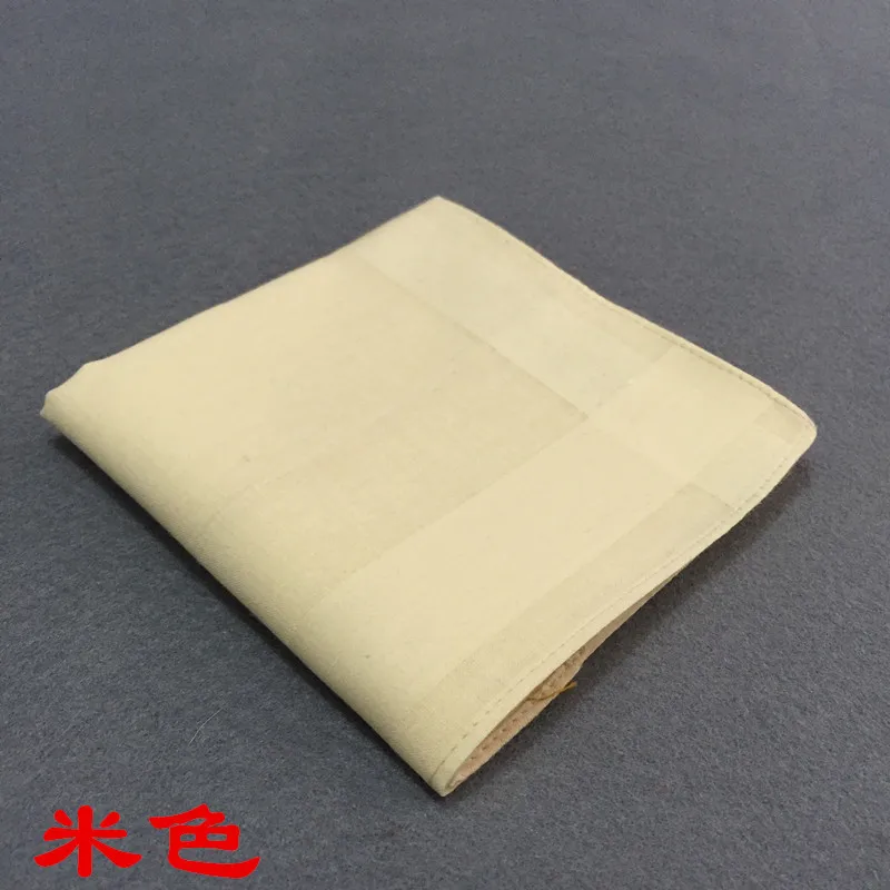 Beige Классический сплошной цвет ассорти хлопок платок экологически чистые салфетки для утилизации бизнес подарок квадратные носовые платки - Цвет: Beige
