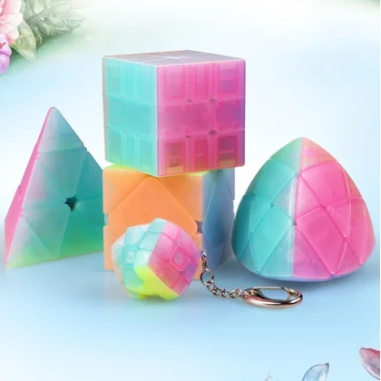 9 шт./компл. Qiyi Cube Magic Желе Stickerless головоломки игрушки для детей|Головоломки| |
