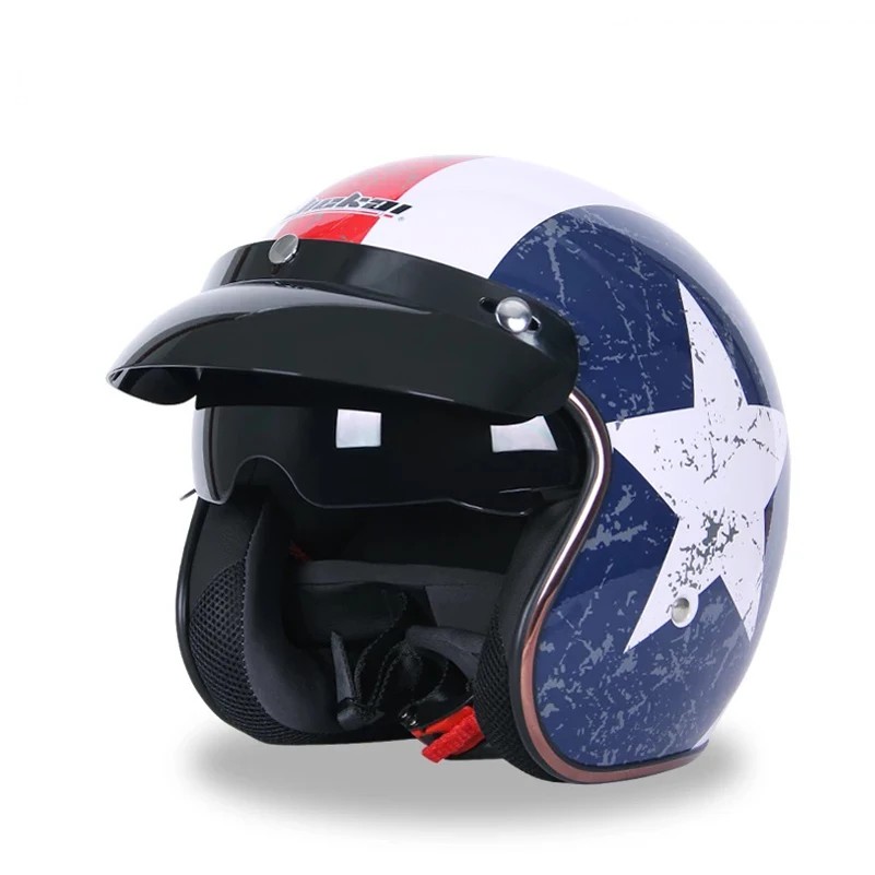 Шлемы мотоциклетные с открытым лицом винтажные в стиле ретро|capacetes de motociclista|jet