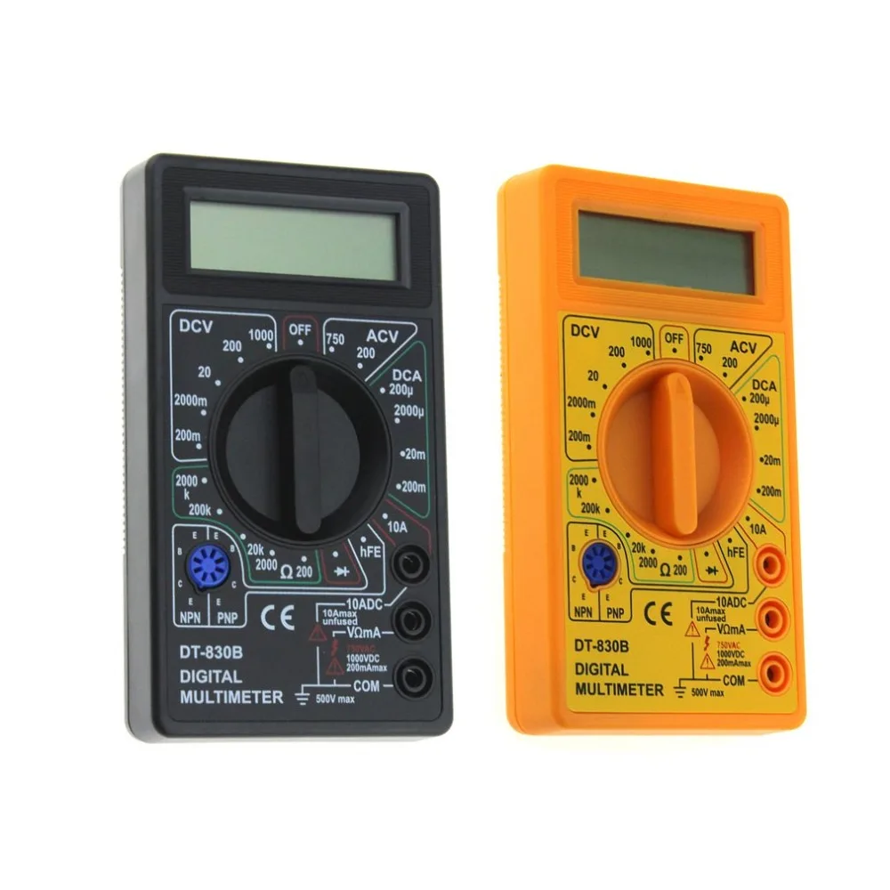 DT 830B мини карманный цифровой мультиметр 1999 отсчетов AC/DC Ампер Вольт Ом тестер