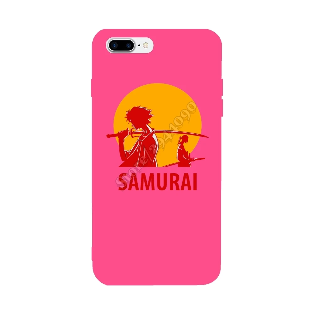 Самурая чамплу задняя крышка для iPhone 6 S 7 8 Plus Тонкий чехол телефона на заказ ТПУ X