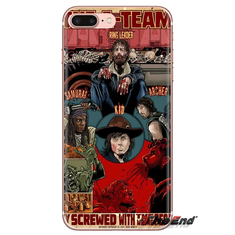 For Samsung Galaxy A3 A5 A7 A9 A8 Star A6 Plus 2018 2015 2016 2017 Transparent TPU Skin Cover Favorite The Walking Dead Episodes |