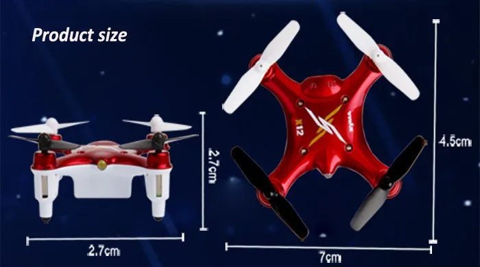 Новейший SYMA X12 Nano Mini 2 4G 4CH 6-осевой RC Quadcopter RTF черные игрушки 3D 360 откидной пульт
