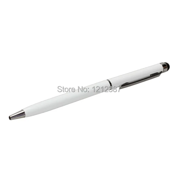 White 2 in 1 Capacitive Touch Screen Stylus Ball Point Pen for Touch Screen HB88
