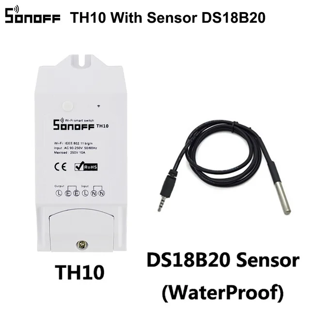 Sonoff TH10 TH16 Wifi умный переключатель мониторинг температуры и влажности Датчик Wifi переключатель Автоматизация работа с Alexa Google Home - Комплект: Набор6