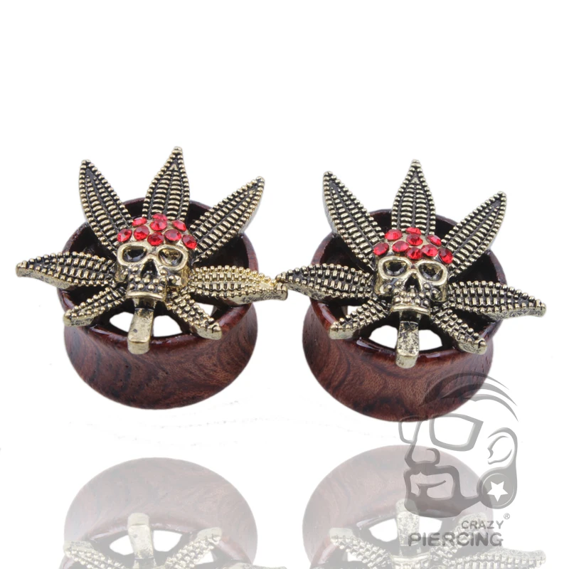 1 пара туннели для пирсинга с Кленовым листом 12 20 мм|jewelry gear|skeleton ringskeleton gloves |