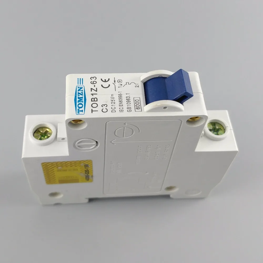 1P 3A DC 125V автоматический выключатель MCB C Кривая