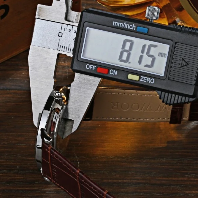 2016 роскошные Брендовые Часы мужские тонкие полностью из натуральной кожи