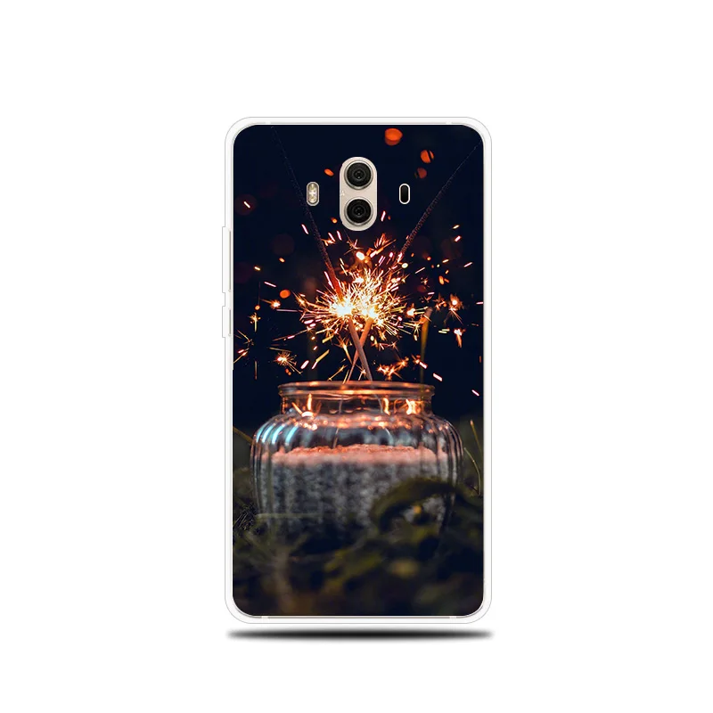 Светящиеся бутылки с рисунком силиконовый чехол для телефона huawei mate 8 9 10 Lite Pro