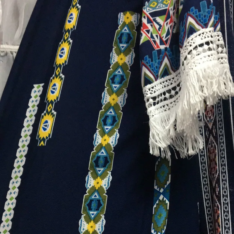 Boho/шифоновые рубашки кардиган с защитой от солнца длинная шаль бахромой куртка