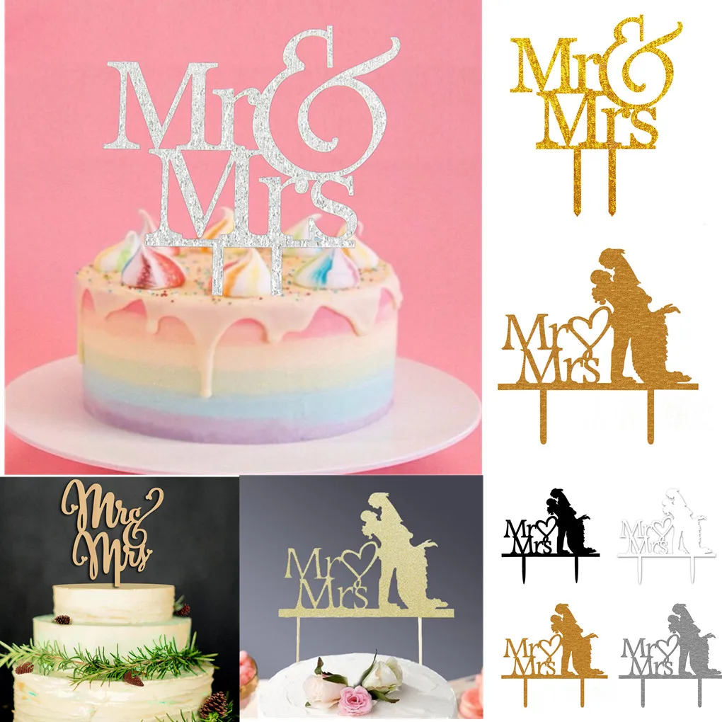 Алфавит MR MRS Торт Свадебный торт украшение карты вставленные торты вечерние